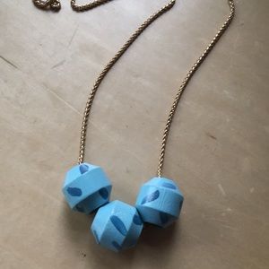 Hand painted wood bead necklace